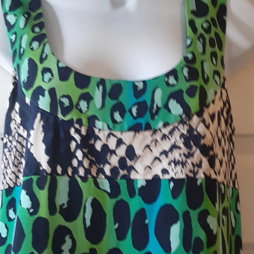 Diane Von Furstenberg Augustine Silk Open Back Midi Dress Animal Print Size 8 - Picture 3 of 13